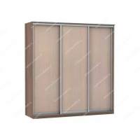 Шкаф купе Модерн 1776х450 3-х дверный 2-х секционный глухой шимо темный/ясень