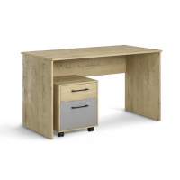 Бенедикт М9+М10 стол письменный с тумбой Дуб ирландский/серо-белый Бенедикт М9+М10 стол письменный с тумбой Дуб ирландский/серо-белый