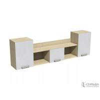 Полка НМ 011.39-01 «Фанк» Дуб сонома/белый скандинавский