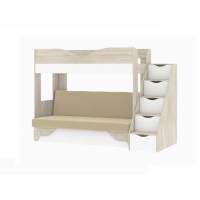 Латте 77-01 кровать-диван Дуб сонома / Аляска / Велюр Кремовый Латте 77-01 кровать-диван Дуб сонома / Аляска / Велюр Кремовый