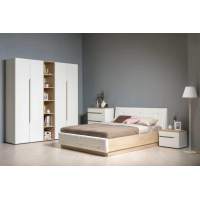 Спальня Муссон Белый/Дуб Эндгрейн
