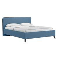 Миа кровать 180 Bravo blue (светло-синий) / кант Лайт 10 Велюр (коричневый) Миа кровать 180 Bravo blue (светло-синий) / кант Лайт 10 Велюр (коричневый)