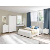 Спальня Дакота Белый / Меренга