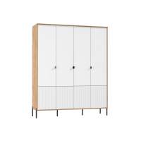 Шкаф для одежды 72.01 Кензо Дуб Вотан / Белый глянец снег