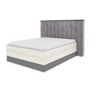 Бастион Кровать с п/м 1600 Дуб Крафт белый / Серый шифер Бастион Кровать с п/м 1600 Дуб Крафт белый / Серый шифер