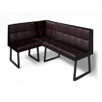 Модульный угловой диван Реал Умбер/Черный муар