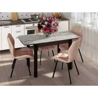 Столовая группа Рим-Флорида СМ-1 ноги окрас квадратный венге/черный/латте