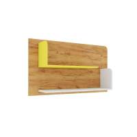 Дастин Полка навесная Дуб Крафт золотой / Белая Аляска / Желтый шафран