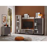 Марсель гостиная комплектация 1 Дуб Крафт серый/Софт графит