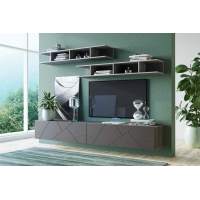 Гостиная Summit комплектация 12 Ясень анкор тёмный/софт графит/капучино