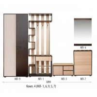 Прихожая Мини-Лайт комл. 4 венге/ясень шимо светлый