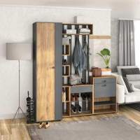 Прихожая мини-лайт компл. 7 дуб крафт/графит