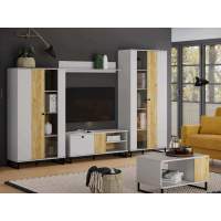 Бруно гостиная комплектация 1 Серый камень/Дуб Крафт золотой