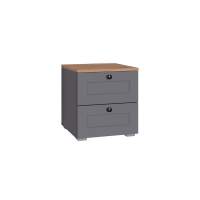 Остин Тумба прикроватная 16.152 графит/дуб золотой