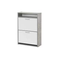 Обувница Комфорт К-2 Бетон / Белый