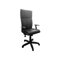 Кресло Соло 1П черный/к/з серый