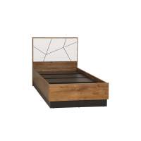 Кровать одинарная Гамма с настилом 54.17 Таксония/Белый Кровать одинарная Гамма с настилом 54.17 Таксония/Белый