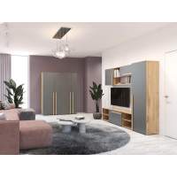 Гостиная ВИЛЛИТУС-2 дуб Вотан/графит