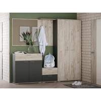 Прихожая Санти-1 Антрацит/Дуб крафт серый