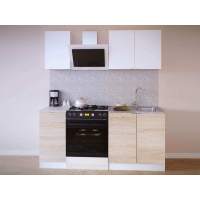 Кухня ПН-04 + ТК-04.1 + ПН-08 + ТК-08м Сокол дуб/белый