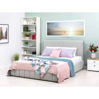 Милана кровать 160 Tenerife silver (светло-серый)