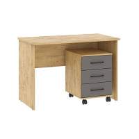 Бруно Стол с тумбой Дуб Вотан / Серый графит Бруно Стол с тумбой Дуб Вотан / Серый графит