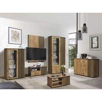 Модульная гостиная Либерти 4 (опора h20) Дуб вотан/Черный