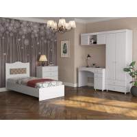 Детская Италия-6 мягкая спинка белое дерево