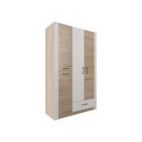 Ева 5 М2 шкаф 3-х дверный дуб Ирландский/белый