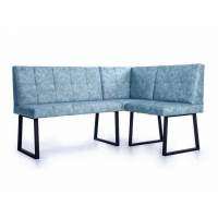 Реал модульный угловой диван Лагуна/Черный муар