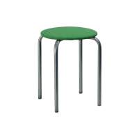 Табурет Комфорт серебро/к/з зеленый