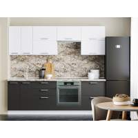 Кухня Борги комплект 5 Белый / Антрацит-Белый