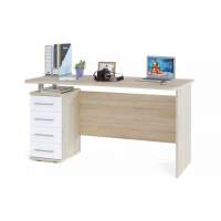 Компьютерный стол КСТ-105 Дуб Сонома / Белый