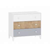 НМ 041.15 комод Морти Дуб Бунратти/белый/серый