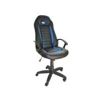 Кресло Пилот к/з черно-синий