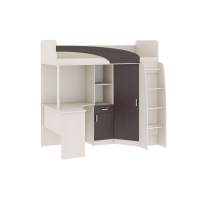 Карамель 77-01 кровать-чердак со столом Ясень анкор Светлый / Бодега темный Карамель 77-01 кровать-чердак со столом Ясень анкор Светлый / Бодега темный