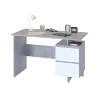 Письменный стол СПМ-19 Бетон/Белый