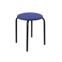 Табурет Комфорт черный/к/з синий