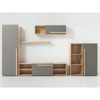 Гостиная ВИЛЛИТУС-3 дуб Вотан/графит