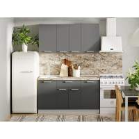 Кухня Борги комплект 1 Белый / Антрацит