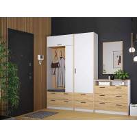 Прихожая Оттавия 1 Белый/Дуб золотой