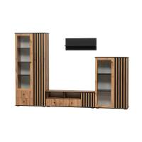 Модульная гостиная Либерти 5 (опора h20) Дуб вотан/Черный