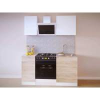 Кухня ПН-04 + ТК-04.1 + ПН-06 + ТК-06м Сокол дуб/белый