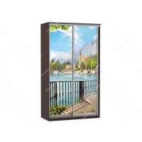 Шкаф купе Модерн 905х600 2-х дверный фотопечать №4 венге