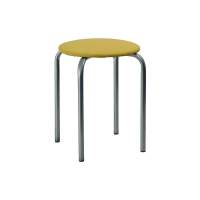 Табурет Комфорт серебро/к/з бежевый