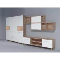 Гостиная ВОЙТЕК 5 дуб Баррик/белый