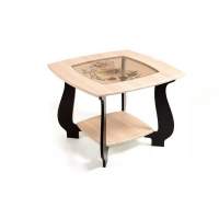 Стол журнальный СЖ-22 с рисунком Р1 дуб/венге