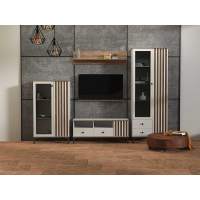 Стенка Либерти 2 опора h=150мм Белый / Дуб Каньон