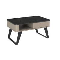 Фиделия стол журнальный 76.10 серый камень / мрамор черный