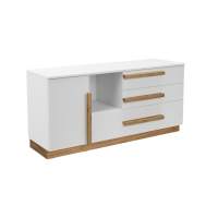 Адель М8 ТВ тумба-комод Белый / Дуб Вотан Адель М8 ТВ тумба-комод Белый / Дуб Вотан
